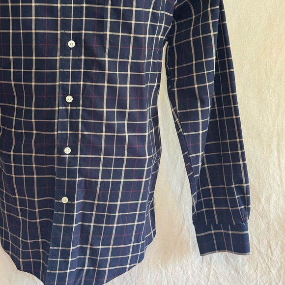 I-6 Men’s Brooks Brothers Black Cream & Red Plaid Dress Shirt Size L - Picture 3 of 16